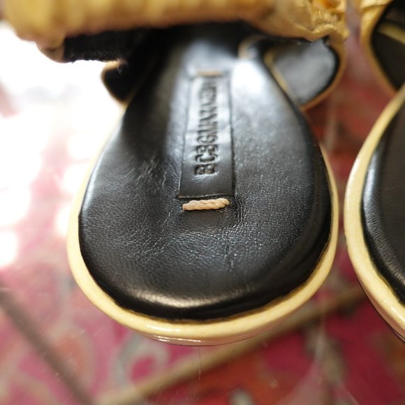 (NWOB) BCBG Max Azria Cream Patent Leather Pointy Toe Slingbacks 8.5B - Picture 13 of 16